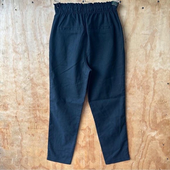 Abercrombie & Fitch Pull On Drawstring Black Tapered Pants with Pockets - Picture 2 of 11